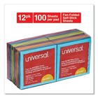 Universal Fan-folded Self-stick Pop-up Note Pads  3 x3   100s pad  12 Pads pk