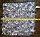 Eton Italy Silk Pocket Square Blue Abstract Paint Splatter Pollock Handkerchief