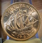  roll Of 50    Great Britain 1963 Half      Penny Elizabeth Ii   Bu    Km896   