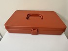 Vtg Wil Hold Orange Sewing Box Thread Spool Holder Plastic Wilson Sunbury Usa