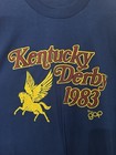 Vintage 1980   s Kentucky Derby T Shirt Men   s Size Xl Blue 80s 1983 Horse Racing