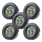 Mini Hygrometer Thermometer Round Lcd Digital Humidity Gauge Temperature Monitor
