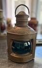 Starboard Navigation Light Ship Lantern Vintage Collectible Green Copper brass