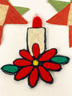 Beautiful Lot 3 Vintage Mexican Christmas Ornaments Handmade Candle  2 Stars