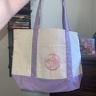 Trader Joe   s Canvas Large Purple Shopping Bag Limited  Tote Lavender New W tags