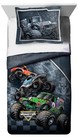 Jay Franco Monster Jam Slash 5 Piece Twin Bed Set - Includes Reversible Comfo   