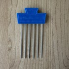 Vintage Goody Blue Metal Hair Pick Tease Lift Purse Size Travel Small Made Usa