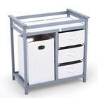Wooden Baby Changing Table Diaper Nursery Station Dresser With Pad For Newborn
