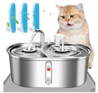 3l Two Spout Cat Water Fountain Pet Dog Drinking Water Bowl Automatic Dispenser