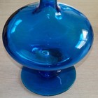 Vintage Mcm Blenko 6212 Decanter  wayne Husted  Turquoise W  Flame Stopper