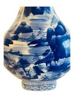 Blue White Porcelain Vase Chinese Landscape Decor Tall Flared Neck Vase 18   