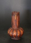Antique Japanese Ikebana Vase With Bronze Insert For Water 16 5cm Or 6 5inch