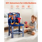 56pcs Kids Work Bench Tool Set Pretend Workbench Toys For Toddler Children Toys