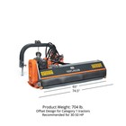 Titan Attachments 3 Point 65  Offset Flail Ditch Bank Mower For Cat 1 Tractors