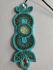 Turquoise Blue Stone Beaded Headband Elastic Stretch Headwrap Style Bohemian 