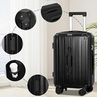 Romswi 3 Piece Luggage Set 20  Suitcase Set Hardside Lightweight Tsa Lock W  Bag