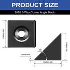 8pcs 2020 2-way Angle Corner Bracket With Screws For 2020 Aluminum Extrusion 