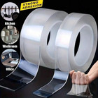 1 Pc 2m Heavy Duty Double Sided Nano Tape Reusable Adhesive