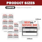 120pcs 2x2 Oil Change Stickers For Windshield easy Peel   No Residue Next 