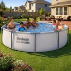 Above Ground Pool Round Metal Frame Outdoor Swimming Pool With Filter Pump