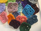 Lot Of 22  3    Crochet Granny  Squares Ea Block Different Afghan Scarfs Hatpurse