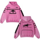 Retro White Red Racing Rose Washed Hoodie  Motorsport Inspired Apparel