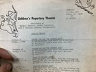 Vintage Puppet Paper Item  Original 1973 - Chrildrens Repertory Theatre Phila