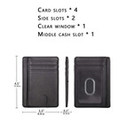 Slim Minimalist Rfid Blocking Wallet Front Pocket Credit Card Holder Id Window