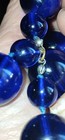1920s Czech Cobalt Blue Art Deco Glass Necklace Stunning 