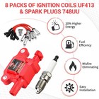8xhigh Performance Ignition Coil spark Plug wire For Chevy Gmc 5 3 6 2l V8 Uf413