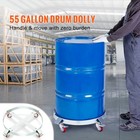 55 Gal Drum Dolly Heavy Duty Barrel Cart 1000lbs With Swivel Casters Steel