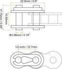 16pcs  40 Chain Master Connector Link Roller  1 2  Pitch Carbon Steel  Standard
