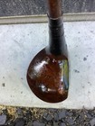 Antique Hickory Wood Shaft Ag Spalding Duncan Patent Inserted Brassie Golf Club