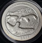2017-p 5 Oz Burnished Atb Effigy Mounds National Monument Silver Coin  box  Coa 