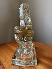 Vintage 1940s Le Smith Clear Glass Rearing Horse Bookend figurine 7 5    Tall