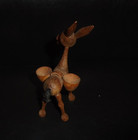 Vintage Mcm Hand Carved Wooden Donkey Figurine