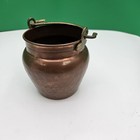 Vintage Hammered 100  Copper Cauldron Brass Handle 3 75  Tall Made In Turkey