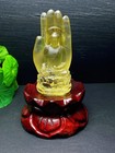 182g Top Natural Citrine Quartz Hand Carved Crystal Buddha Statue Reiki