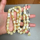 White Pressed Amber Style Misbaha Tasbih   52 1g   10  12mm Islamic Prayer Beads