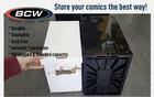 Bcw Short Comic Book Bin Heavy Duty Stackable Plastic Box Holds 150 Bagged Bcw  