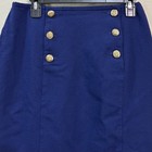 Vintage Jones New York Pencil Cut Skirt  Blue 100  Wool Straight Lined Preppy