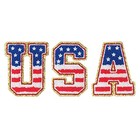 Chenille Letters Patches  3pcs Usa Letter Patches Stickers Varsity 3pcs-usa