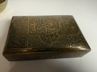Chinese Brass Bowl   Antique Persian Islamic Etched Box - Great Pair