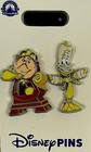 Disney Beauty   The Beast Sidekicks Cogsworth   Lumiere 2-pin Set New Carded