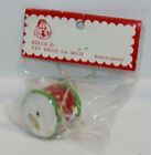 Vintage Wooden Toy Drum With Drumsticks Christmas Ornament Nip