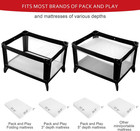 Waterproof Pack And Play Mattress Pad Sheets Fitted  Cotton Fabric