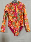 New Wonder Nation Floral Rash Guard 1 Pc Girls Long Sleeve Upf 50  Many Sizes