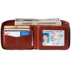 Alpine Swiss Logan Mens Bifold Wallet All-around Zipper Closure Rfid Safe