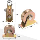 4 Pcs 3  V Groove Wheel Sliding Gate Caster 1102 Lbs Capacity Per Wheel