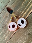 Jack Skellington Mask Enamel Wire Earrings     Spooky Halloween Dangle Earrings